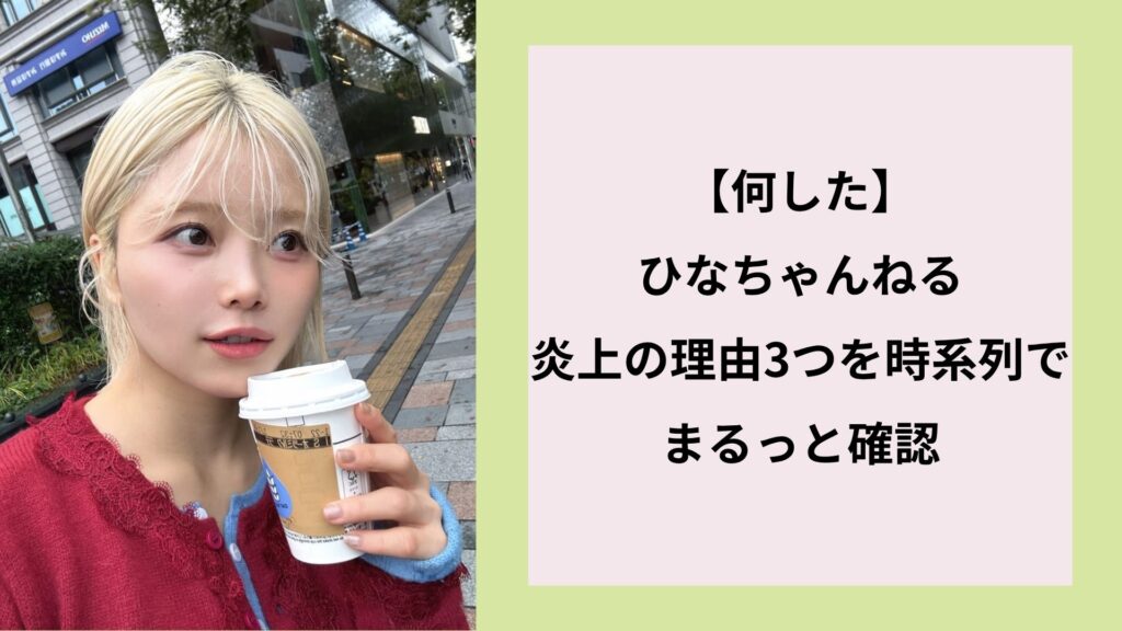 【何した】ひなちゃんねる炎上の理由3つを時系列でまるっと確認